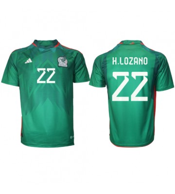 Mexico Hirving Lozano #22 Hjemmebanetrøje VM 2022 Kort ærmer